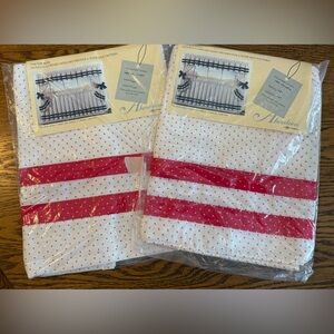 Vintage Aberdeen Curtain Set NWT Red White Polka Dot